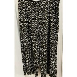 Nina Parker Olive Geo-Print Wide Leg Pants - Sz. 2X (EUC)